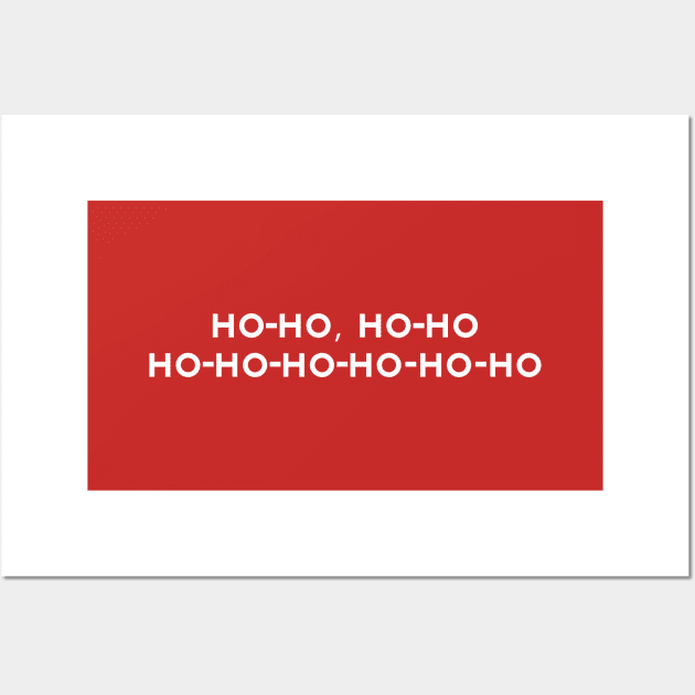 Ho Ho Ho Ho Couture Style Font Wall Art by TeeTime